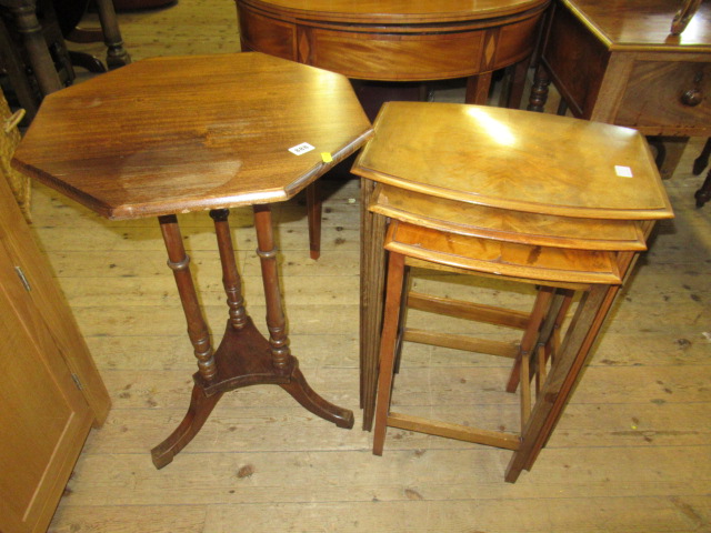 OCTAGONAL SIDE TABLE AND A NEST OF TABLES Image