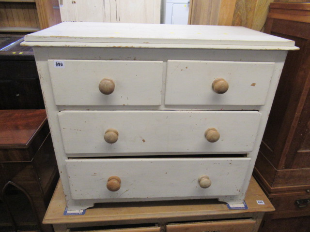 SMALL PAINTED PINE CHEST OF DRAWERS Image