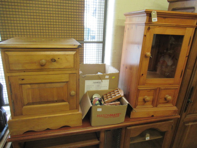 PINE DRAWERS AND A PINE CABINET Image