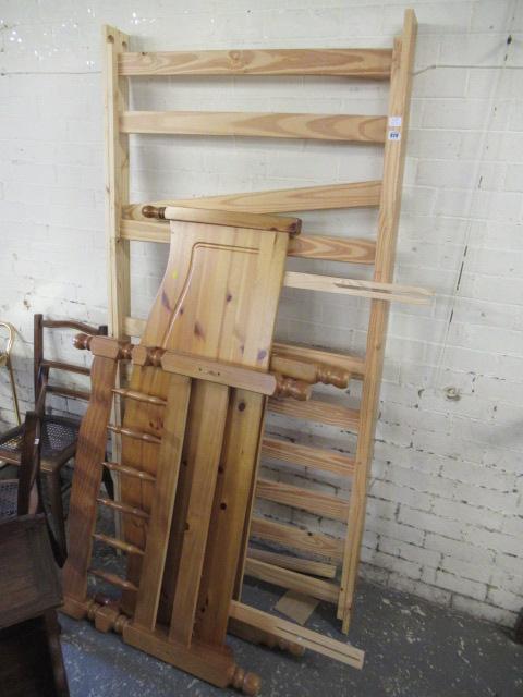 PINE SINGLE BED AND HEADBOARD Image