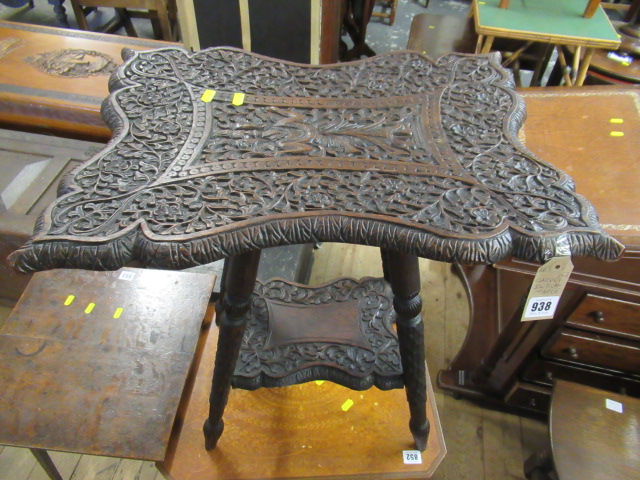 CARVED INDIAN SIDE TABLE Image
