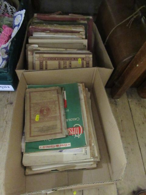 TWO BOXES OF OLD MUSIC SCORES Image
