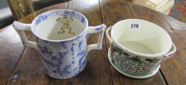 SUNDERLAND LUSTRE COASTER AND DOUBLE FROG LOVING CUP Image