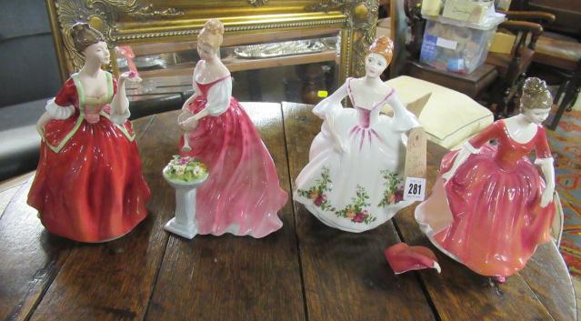 FOUR ROYAL DOULTON FIGURES Image