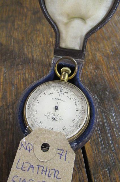 LEATHER CASED POCKET BAROMETER Image