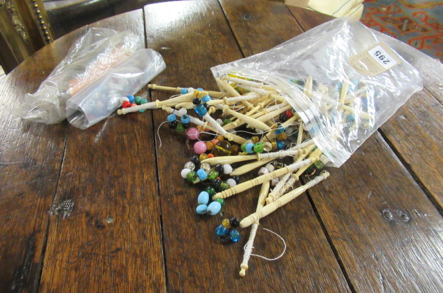 QUANTITY OF TURNED BONE LACE BOBBINS Image