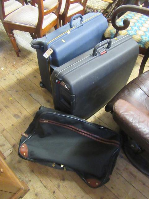 TWO SUITCASES AND A SUIT BAG Image