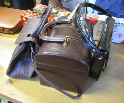 MAPPIN AND WEBB BLACK PATENT HANDBAG AND TWO OTHERS Image