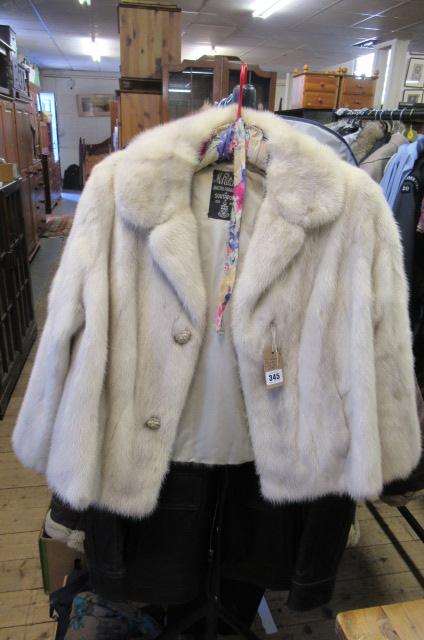 M FLETCHER SOUTHPORT WHITE FOX FUR JACKET Image