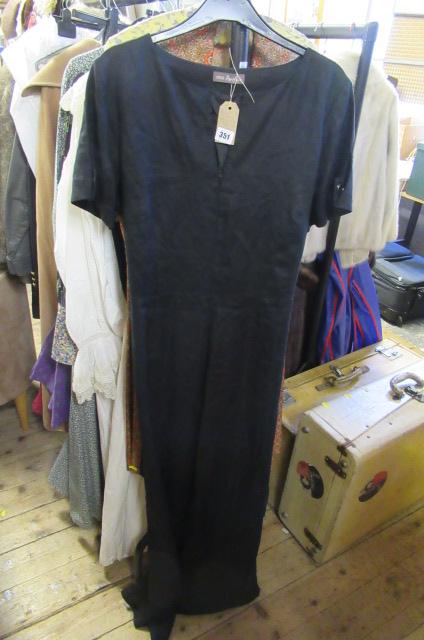 M AND S PORTFOLIO BLACK LINEN JUMPSUIT Image
