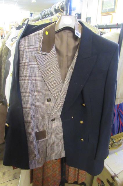 NEW M&S BLUE WOOL BLAZER SIZE 12 AND A COUNTRY CASUALS CHECKED BLAZER SIZE 10 Image