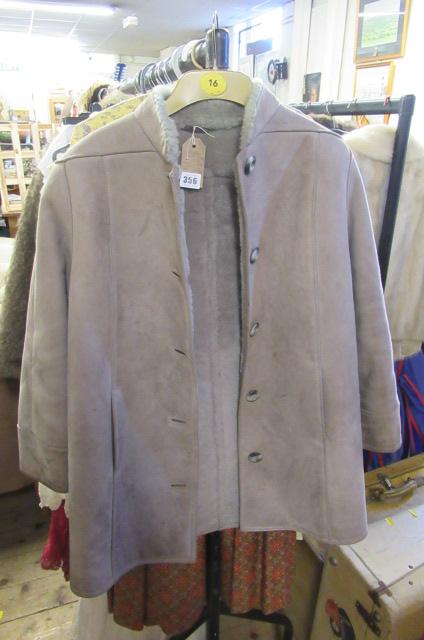 LADIES GREY SHEEPSKIN JACKET  TWO FAUX FURS  LEATHER JACKET AND JERKIN AND TWO OTHER JACKETS (7) Image