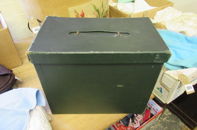 BROWN MUFFS GREY FELT HAT BOX IN A DUNN CASE Image