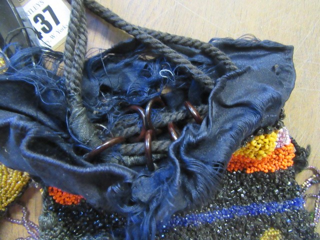 ART DECO BEADED EVENING BAG AND SIMILAR DRAWSTRING BAG Image