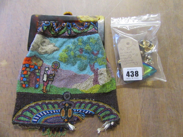 ART DECO BEADED EVENING BAG AND 1960S COSTUME JEWELLERY Image