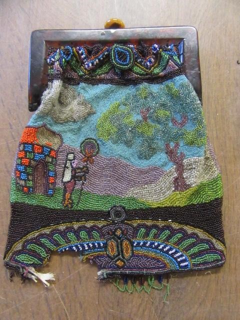 ART DECO BEADED EVENING BAG AND 1960S COSTUME JEWELLERY Image