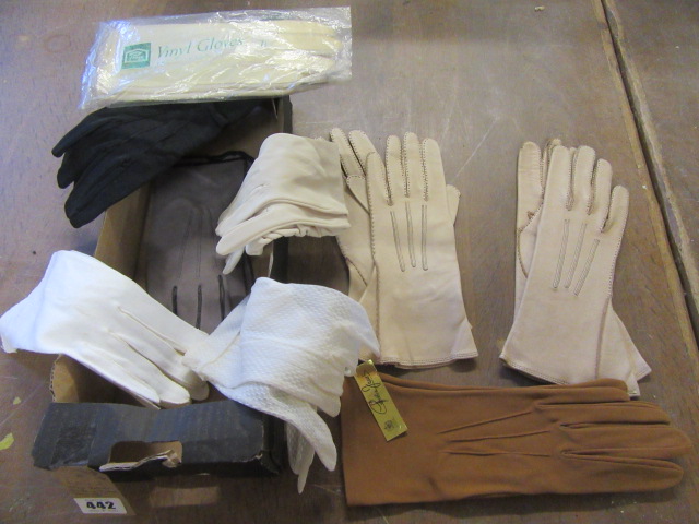 TWO PAIRS OF LADY'S LEATHER GLOVES AND SEVEN OTHER PAIRS (9) Image
