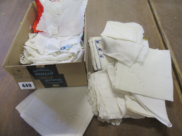 BOX OF VINTAGE HANDKERCHIEFS Image