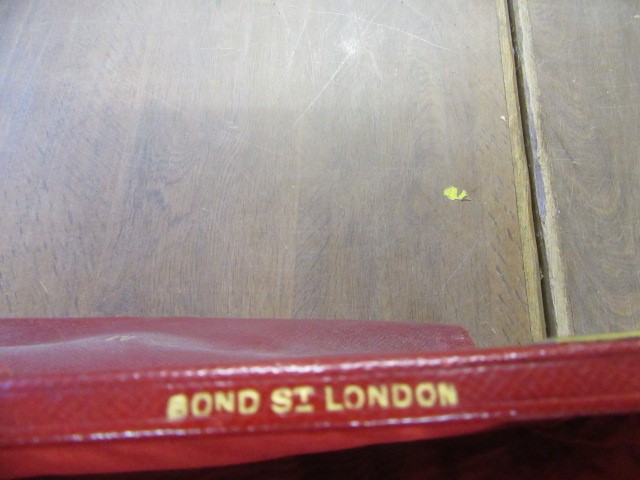 EDWARDIAN LADYS RED LEATHER PORTMANTEAU BY FINNEGANS Image