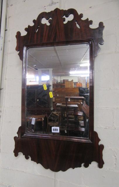 MAHOGANY FRETWORK MIRROR Image