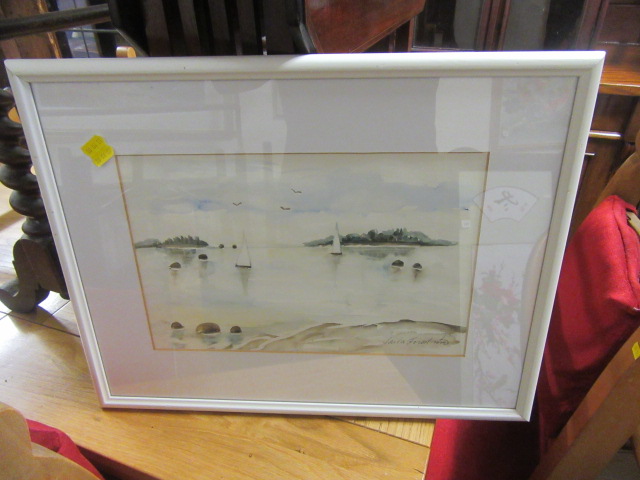 TWO WATERCOLOURS AND A PRINT Image