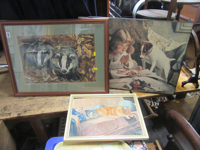 OIL  A NEEDLEWORK AND A PRINT Image