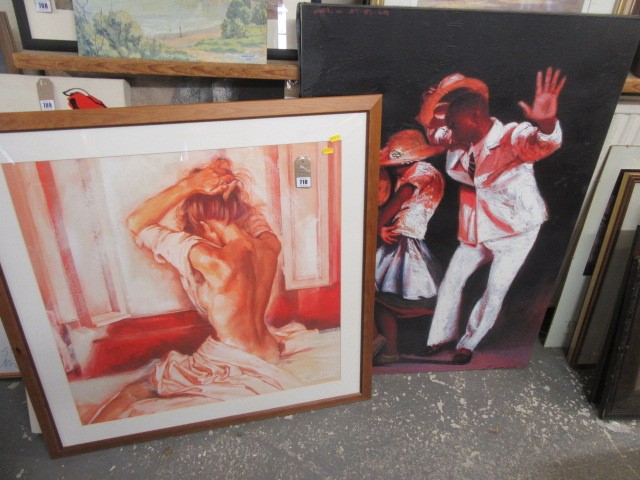 THREE LARGE FRAMED PRINTS Image