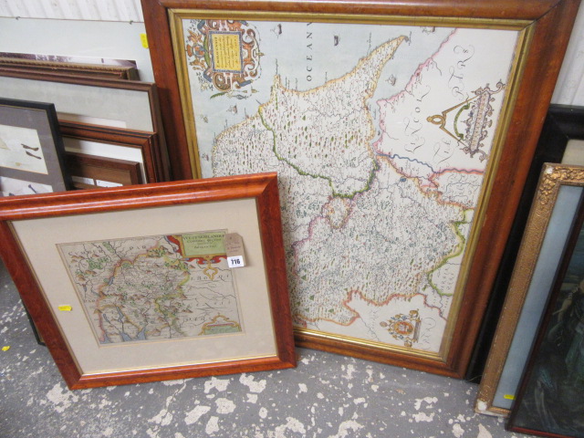 TWO FRAMED MAPS Image