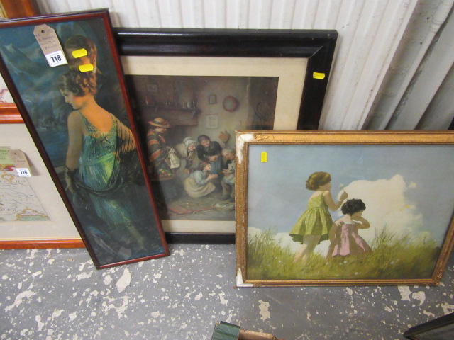 THREE FRAMED VINTAGE PRINTS Image