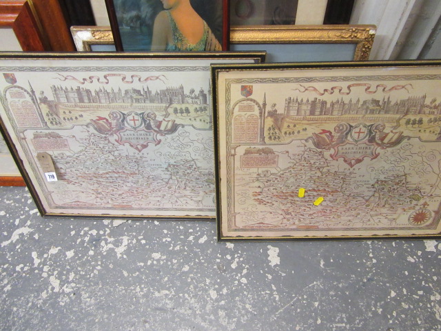 TWO FRAMED MAPS OF BERKSHIRE Image