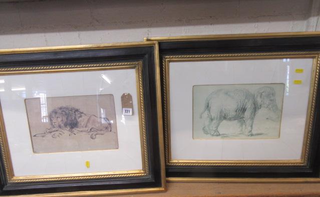 PAIR OF FRAMED PRINTS Image