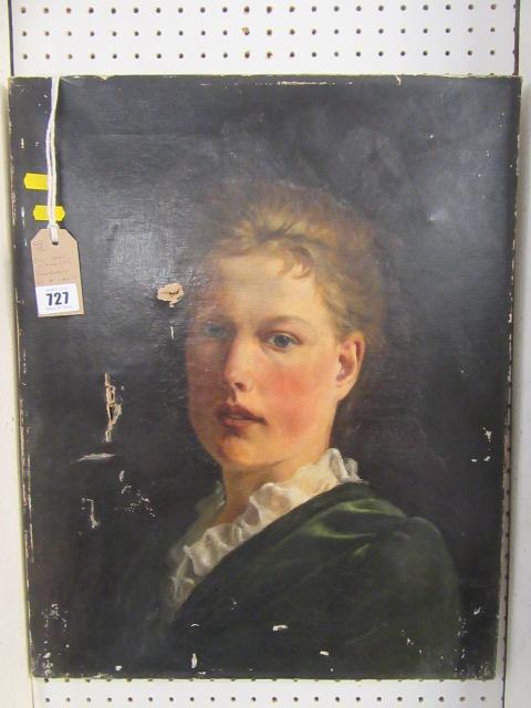 OIL ON CANVAS PORTRAIT OF A LADY Image