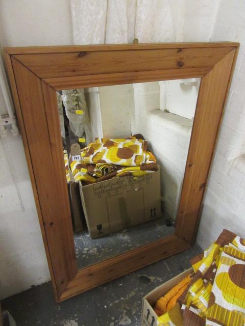 LARGE PINE FRAMED MIRROR Image