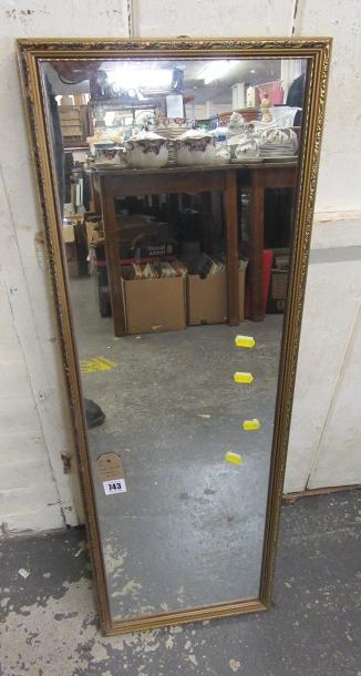 GILT FRAMED NARROW MIRROR Image