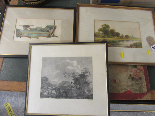 WATERCOLOUR AND TWO PRINTS Image