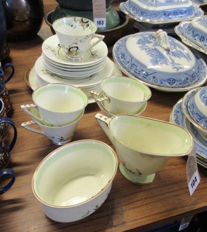 ROYAL DOULTON RIGI PATTERN PART TEA SERVICE Image