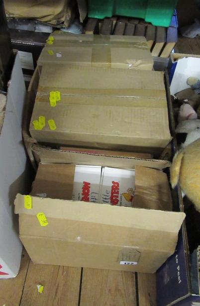 FOUR BOXES OF CHILDREN BOOKS AND GREETINGS CARDS Image