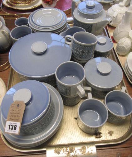 TRAY OF HORNSEA TAPESTRY PATTERN TEA WARE Image