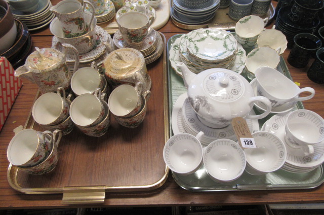 TWO TRAYS OF MIXED CHINA TEA WARE Image