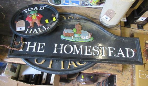 THREE METAL HOUSE PLAQUES Image