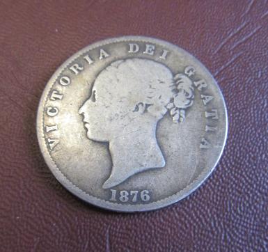 1876 SILVER HALF CROWN Image
