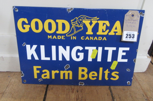 GOODYEAR ENAMEL SIGN Image
