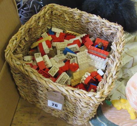 BASKET OF VINTAGE LEGO Image