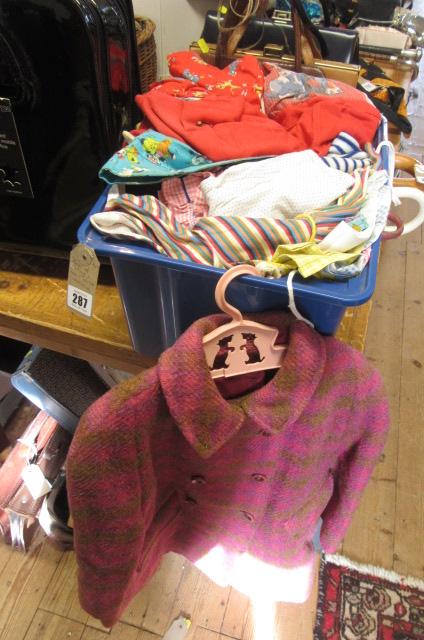 BOX OF VINTAGE AND RETRO CHILDREN'S CLOTHING Image