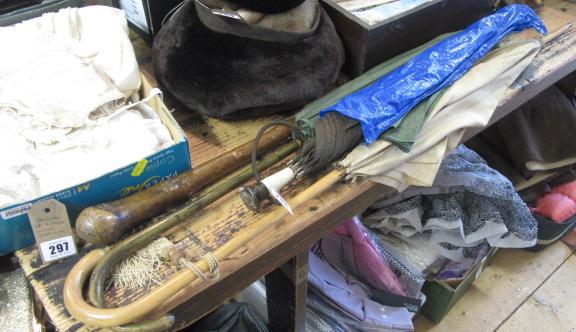 TWO PARASOLS  UMBRELLA AND WALKING STICK Image