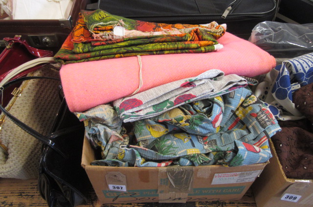 BOX OF VINTAGE MATERIAL Image