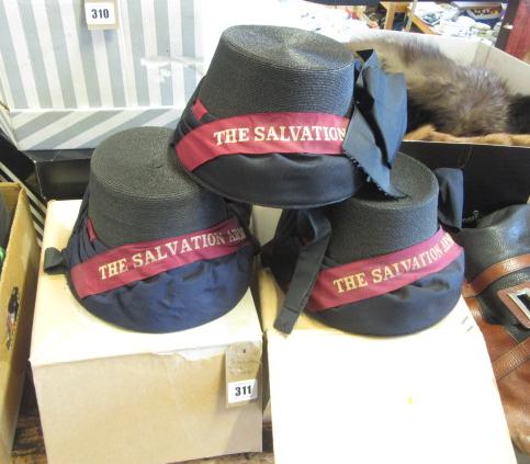THREE SALVATION ARMY BONNETS Image
