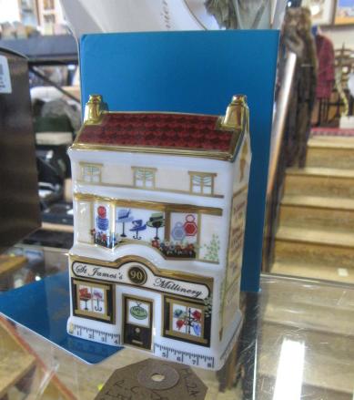 ROYAL CROWN DERBY LIMITED EDITION ST JAMES'S MILLINERY AND MILITARY TAILORS SHOP  BOXED WITH CARD Image