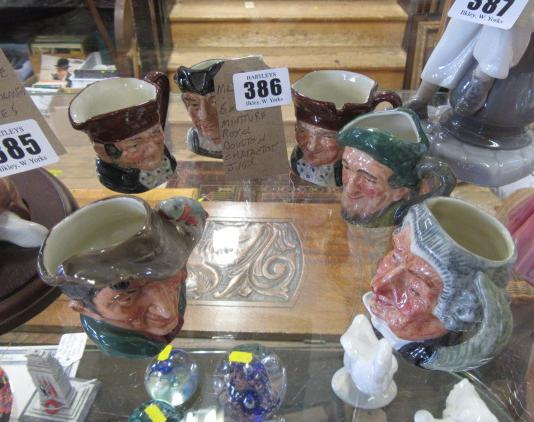 SIX ROYAL DOULTON MINIATURE CHARACTER JUGS Image