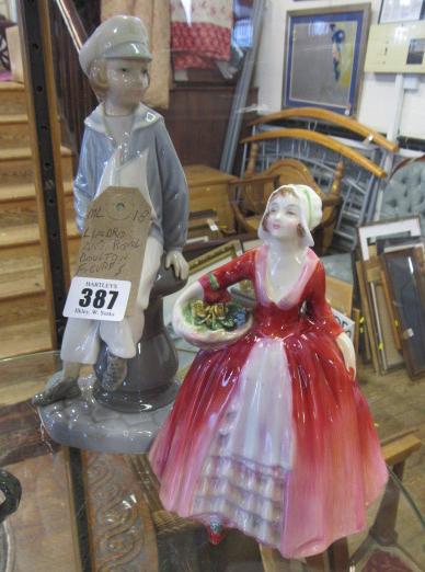 LLADRO FIGURE AND ROYAL DOULTON FIGURE - JANET Image